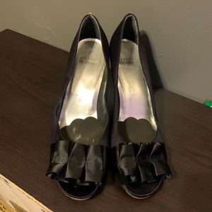 Stuart Weizmann Black Suede Evening Shoes